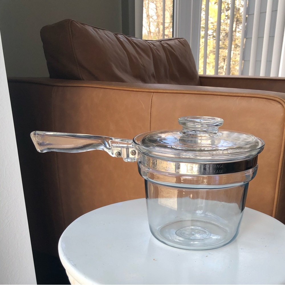 Vintage Pyrex Flameware Glass Saucepan with Lid - Picture 3 of 8